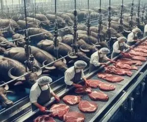 فرآوری گاو؛ گاو تو پر قو میپرورانند برای تجات پر سودشان
