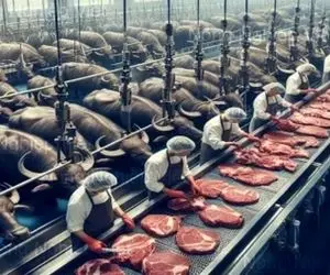 فرآوری گاو؛ گاو تو پر قو میپرورانند برای تجات پر سودشان