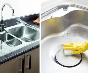 ترفندای خونگی برای تمیز کردن سینک و شیرآلات / خیلی ساده ظرفشویی رو مثل آینه برق بنداز
