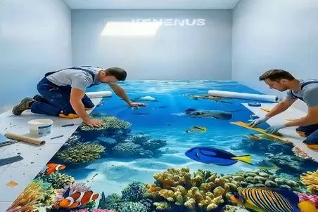 معماری خلاقانه؛ کف حموم رو رزین دریایی کردن انقد رویایی شد که نمیشه ازش چشم برداشت