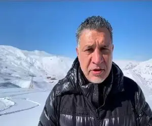 (ویدیو) کنایه‌های علی دایی به مسئولین در پیست اسکی دیزین