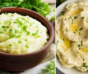 طرز تهیه پوره سیب زمینی با شیر / بافت لطیف و عالی با طعم فوق العاده