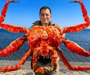 غذای دریایی؛ خرچنگ رو بخارپز میکنن میندازن تو روغن داغ که کیریسپی شه بعدم میزنن تو سس