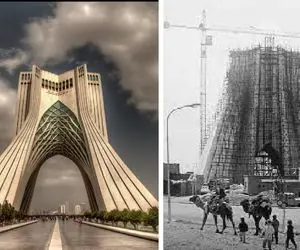 میدان آزادی نمادین‌ترین نقطه دیدنی تهران شاهد نیم قرن تحولات تاریخی 