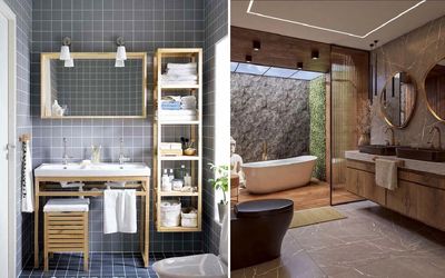 چیدمان قفسه حمام به شکیل ترین شکل ممکن / سه سوته فضا رو میکنی عین پذیرایی خوشگل