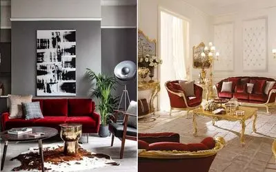 رازهای ست کردن مبل قرمز با فرش/ ست درست رو انتخاب کنی خونت تبدیل به الماس میشه