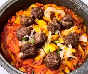 آموزش آشپزی؛ آسانترین و خوشمزه ترین روش پخت خوراک گوشت و سبزیجات