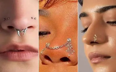 نمونه پیرسینگ های جذاب بینی ترند آمریکایی 2025 / مثل بر و بچ لس آنجلس بدرخش