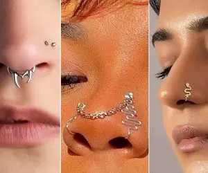 نمونه پیرسینگ های جذاب بینی ترند آمریکایی 2025 / مثل بر و بچ لس آنجلس بدرخش