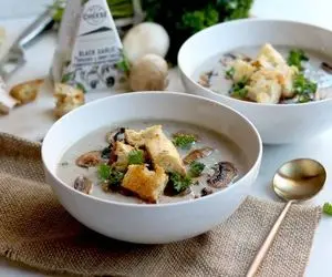 طرز تهیه سوپ قارچ و خامه؛ طعم معرکه ای داره حتما امتحان کنید