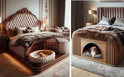 اتاق خواب خود را متحول کنید؛ ایده‌های نوآورانه برای تخت‌های حیوانات خانگی