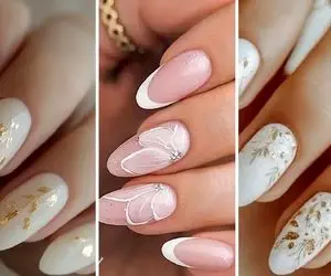 ایده های لاک ناخن عروس 1404؛ هم مدل های پر زرق و برق نگینی هم مینیمال و دخترونه