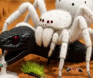 مستند حیات وحش؛ نبرد عنکبوت تارانتولا با افعی برای بقا وقتی نیش به نیش می‌رسد