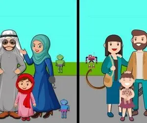 بازی فکری؛ خانوادهای که ربات است را پیدا کنید