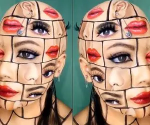 شگفتانه | اگر تونستید چشم های این خانم را پیدا کنید جایزه دارید!