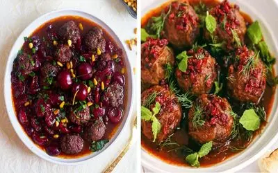 طرز تهیه کوفته قلقلی با سس آلبالو / یه غذای خاص و عالی برای عاشقان طعم های جدید