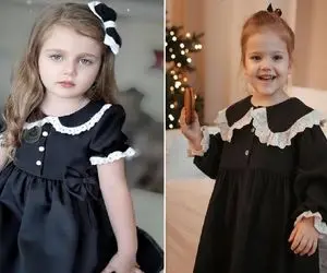 لباس های شیک و پیک مشکی و محرمی برای دختربچه ها؛ دختر قشنگت اینجوری پرنسس فامیله