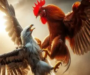 کارخانه حیوانات؛ با تزریق هورمون خروس پرنده هرکول ساختن تو آسمون با عقاب میجنگه