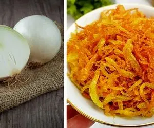 طرز تهیه پیاز داغ با همه فوت و فن هاش / عیار غذاها رو با این پیاز داغ خوشرنگ ببر بالا