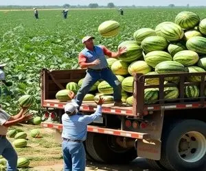 کشاورزی نوین؛ تو آمریکا 1000 هکتار رو هندوانه کاشتن بیش از 1000000000 تن برداشت کردن