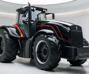 ماشین‌های لوکس؛ بزرگترین تراکتور جهان چرخ هیولایی داره و از چرم تمساح ساخته شده