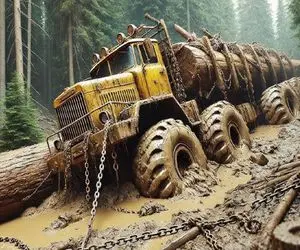 جابه جایی جانکاه؛ حمل بیل مکانیکی، زیردریایی و توربین بادی با کامیون های غول پیکر