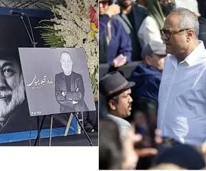 (عکس و ویدیو) تشییع آتیلا پسیانی؛ تیپ غیر منتظره رامبد جوان