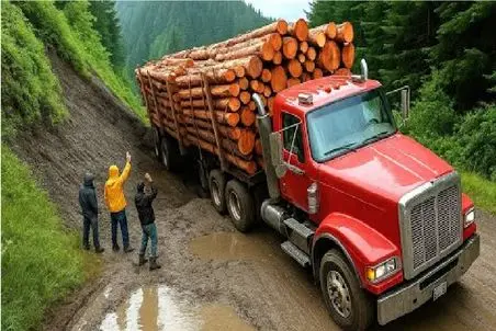 جا به جایی جانکاه؛ راننده کله خر بیش از توان بار زد به گل که نشست گفت ددم یاندی