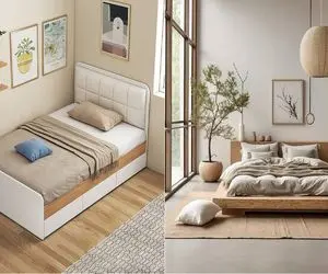 تخت خواب چوبی مینیمال 2025/ دوران تخت های پر زرق و برق گذشته، بجاش اینارو بخر