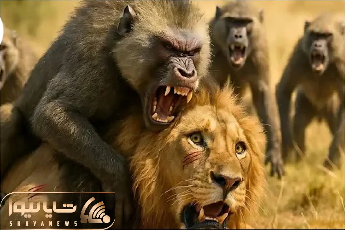 حیات وحش بی رحم / شیر ددمنش بابون بچه بغل رو مثل مسقطی بلعید نشخوار کرد