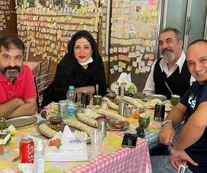 باران کوثری در جمعی از مردان بازیگر خوش تیپ! / عکس و دلتنگی