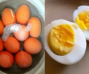 راه جلوگیری از شکستن تخم مرغ آبپز / اینجوری موقع پخت بشکنه هم ترکش بسته میشه عجیبه