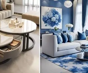 تزیین و دیزاین امروزی و چشمگیر برای میز جلو مبلی گرد؛ سر تا پای این مطلب واست ایدست