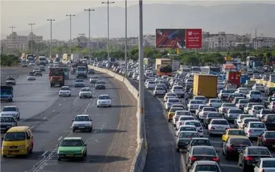 ترافیک سنگین در آزادراه قزوین_ کرج