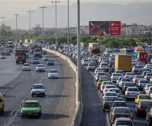 ترافیک سنگین در آزادراه قزوین_ کرج