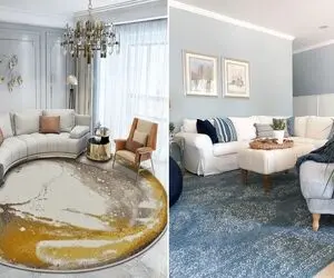 چیدمان فرش مدرن به سبک اروپایی / دیگه دوره ی فرش های گل گلی سر اومده اینا رو ببین فقط