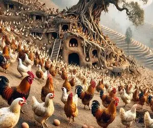 کارخانه حیوانات؛ مزرعه منحصر به فرد روزانه تا ۷۴۰۰۰ تخم مرغ تولید می‌کند 