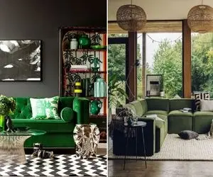 مبل سبز با چه فرشی ست میشه؟ / ذاته این رنگ لوکسه و فقط خاصه فضاهای فاخر و لاکچریه