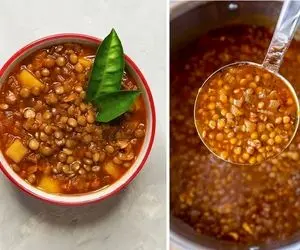 طرز تهیه عدسی؛ یه شام یا صبحونه عالی همراه با ترفندهای لعاب دار و خوشمزه شدنش