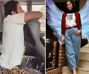 عشق و عاشقی"نوید و فرشته" همه رو دیوونه کرد؛ آقای بازیگر با رکابی مشغول آشپزی!