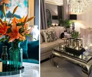 تزیین میز جلو مبلی دکوراسیون منزل / آیتم هایی که میتونن هم میز رو کارآمد کنن هم خوشگل