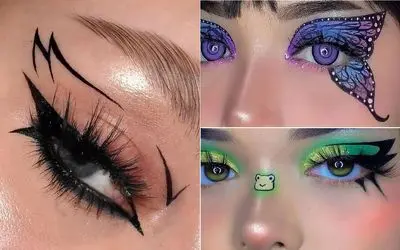 مدل های خط چشم فانتزی و عروسکی؛ طرح باربی و پرنسسی همراه با مدل های هندسی و عجیب غریب