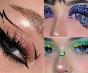 مدل های خط چشم فانتزی و عروسکی؛ طرح باربی و پرنسسی همراه با مدل های هندسی و عجیب غریب