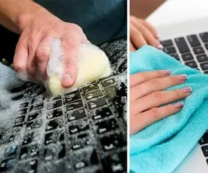 کثیفی لپ تاپ رو مخته ولی تمیز نمیکنی که اوف نشه؟ با این ترفندا حمومش کن حتی کیبورد رو