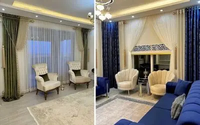 انواع مدل پرده پذیرایی؛ پرده فقط یه پارچه نیست، این مدل ها شخصیت خونتو میسازن