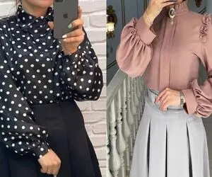 مدل شومیز برای خانوم هایی که شکم دارن / نگو نمیدونی با چه رنگی شکمت اصلا به چشم نمیاد