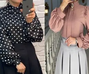 مدل شومیز برای خانوم هایی که شکم دارن / نگو نمیدونی با چه رنگی شکمت اصلا به چشم نمیاد