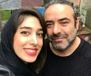 عکس عاشقانه حسن معجونی و همسرش!