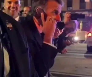 توقف خودرو مکرون در نیویورک به دلیل عبور کاروان ترامپ