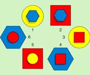 بازی فکری؛ فقط ۱٪ افراد با IQ بالا میتونن تو سه سوت شکل هندسی متفاوت را پیدا کنن